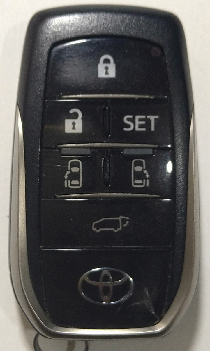 初期化済トヨタ純正スマートキー 6ボタン ヴェルファイア 基盤番号231451-0120 007−AC0146 14FAE新品電池サービス⑰