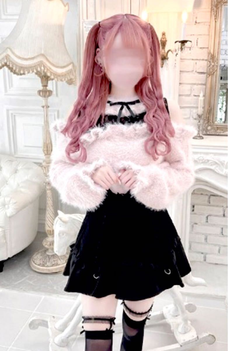 新品 イモちゃん × Lily Merry ニットプルオーバー ピンク L 新品 イモちゃん × Lily Merry ニットプルオーバー ピンク L