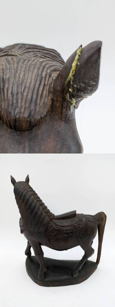 旧家蔵出し 馬の置物 2体セット オブジェ 工芸品 縁起物 競馬 旧家蔵出し 馬の置物 2体セット オブジェ 工芸品 縁起物 競馬