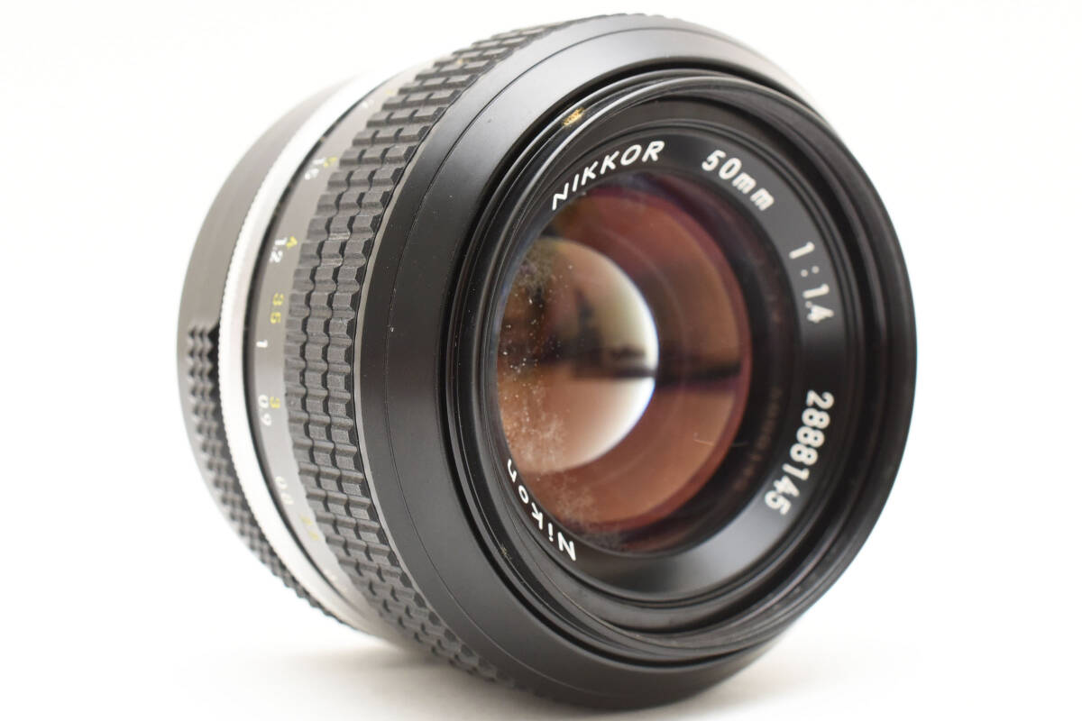 [ внешний вид превосходный товар ]Nikon Nikon NEW NIKKOR Nikkor 50mm 1:1.4 &FR колпак 1049