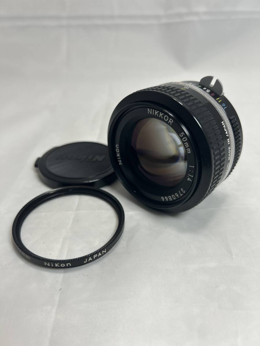 #337★完動美品★ Nikkor 50mm 1:1.4 定番標準オールドレンズ】Nikon Ai-s NIKKOR 50mm F1.4 整備済