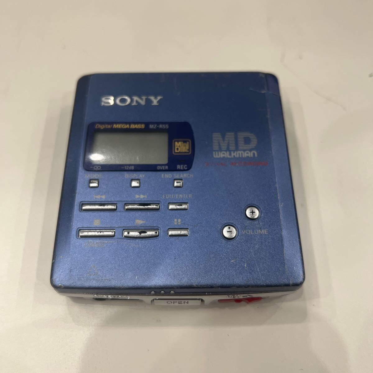 中古ジャンク 希少 当時物 SONY MD ウォークマン MZ-R55 ブルー 中古ジャンク 希少 当時物 SONY MD ウォークマン MZ-R55 ブルー
