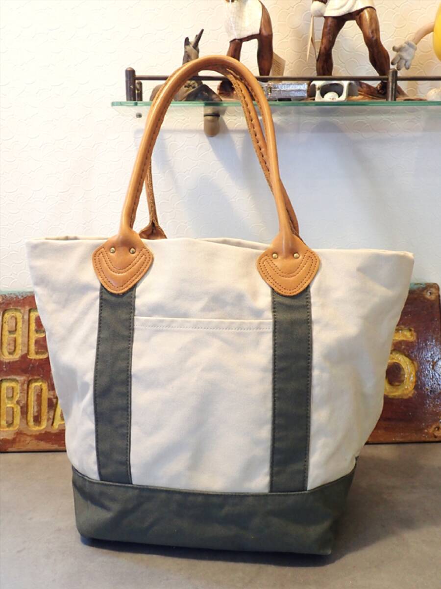 公式サイト - ハイブランドの新作が続々登場 L.L.Bean エルエルビーン本革レザーハンドルキャンバストートバック/ビンテージ/カーキ/中地チェック その他