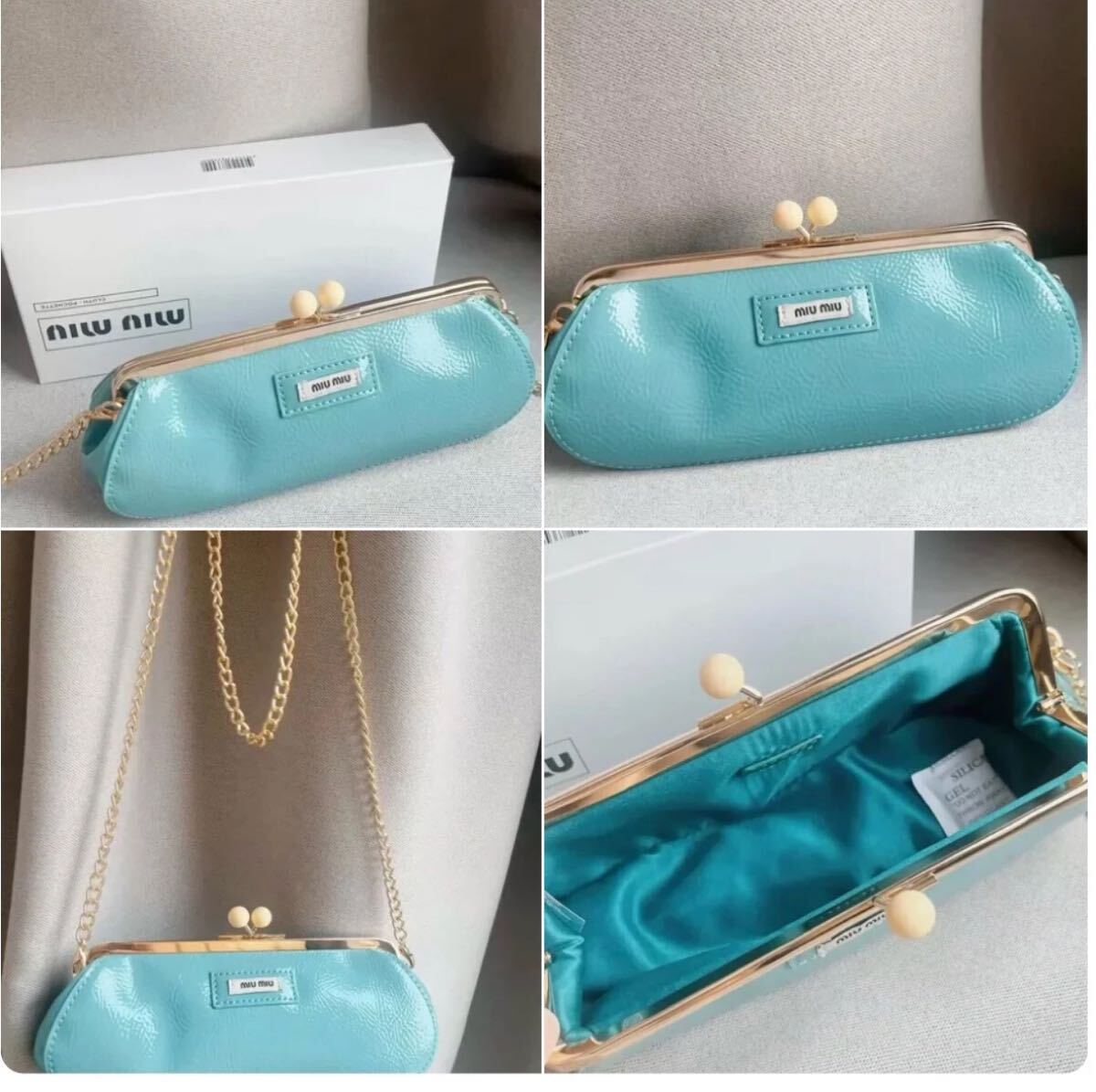 未使用 正規ノベルティーmiumiu ミュウミュウ クラッチポーチ 未使用 正規ノベルティーmiumiu ミュウミュウ クラッチポーチ