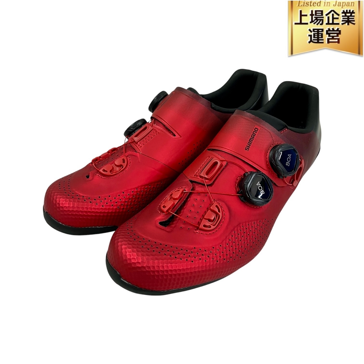 2024年冬【法人向けお歳暮】 SH-RC702 SHIMANO サイクリングシューズ 開封済T9691256 未使用 27.5cm クリムゾン シマノ 26cm~