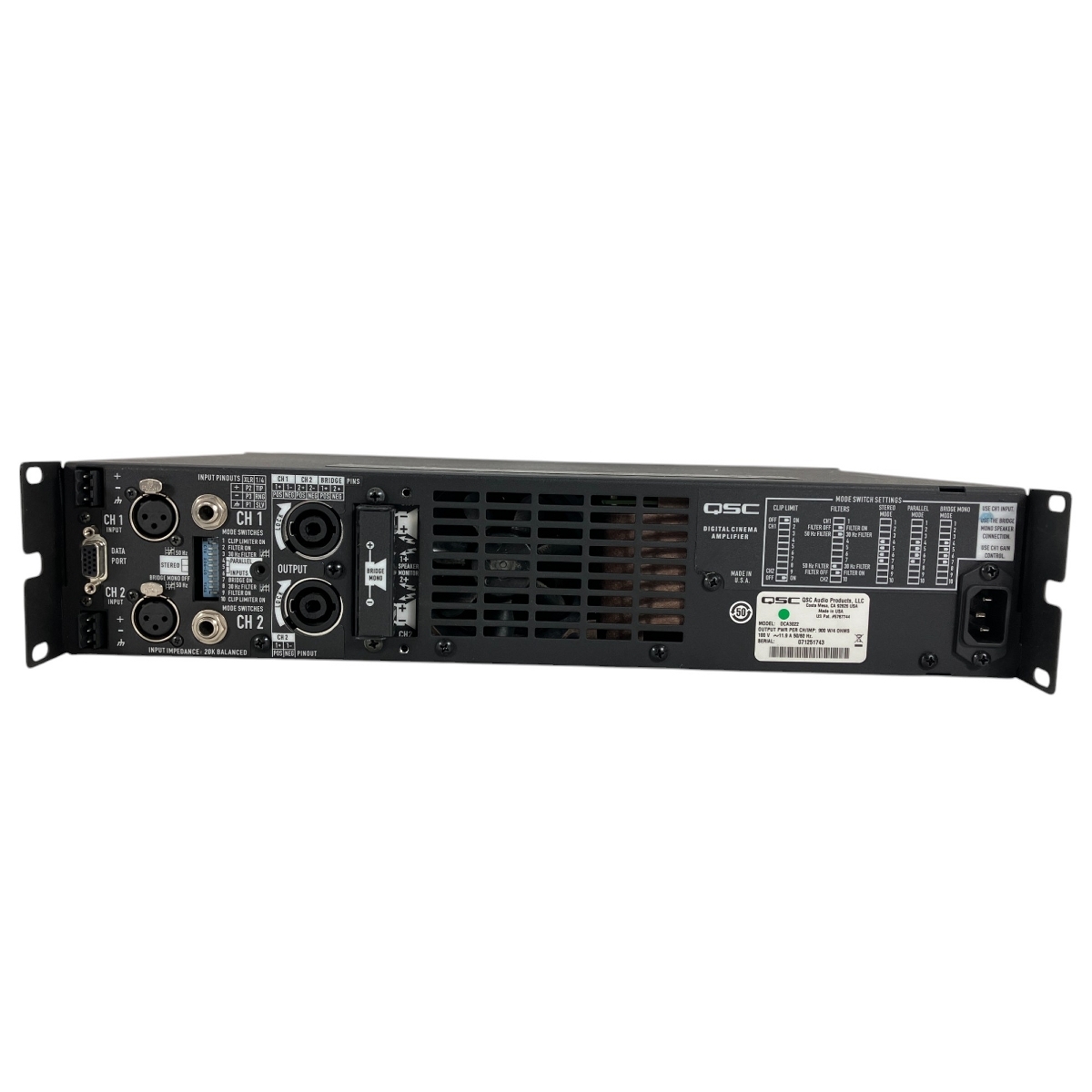 QSC DCA3022 2チャンネルパワーアンプ ジャンク W9618748 QSC DCA3022 2チャンネルパワーアンプ ジャンク W9618748