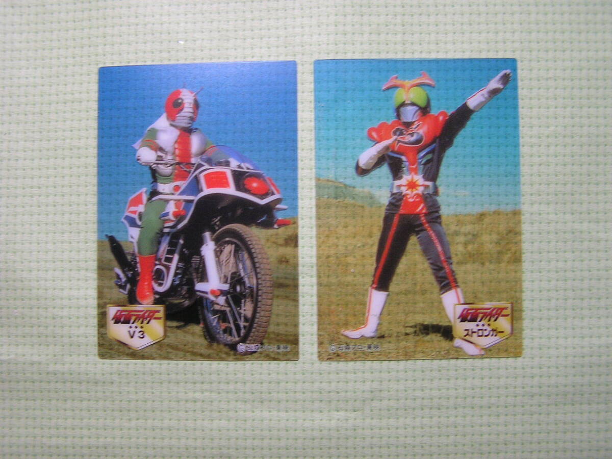 仮面ライダー　アーモンドグリコ　缶（緑色2種）　＋　クリアカード　4枚