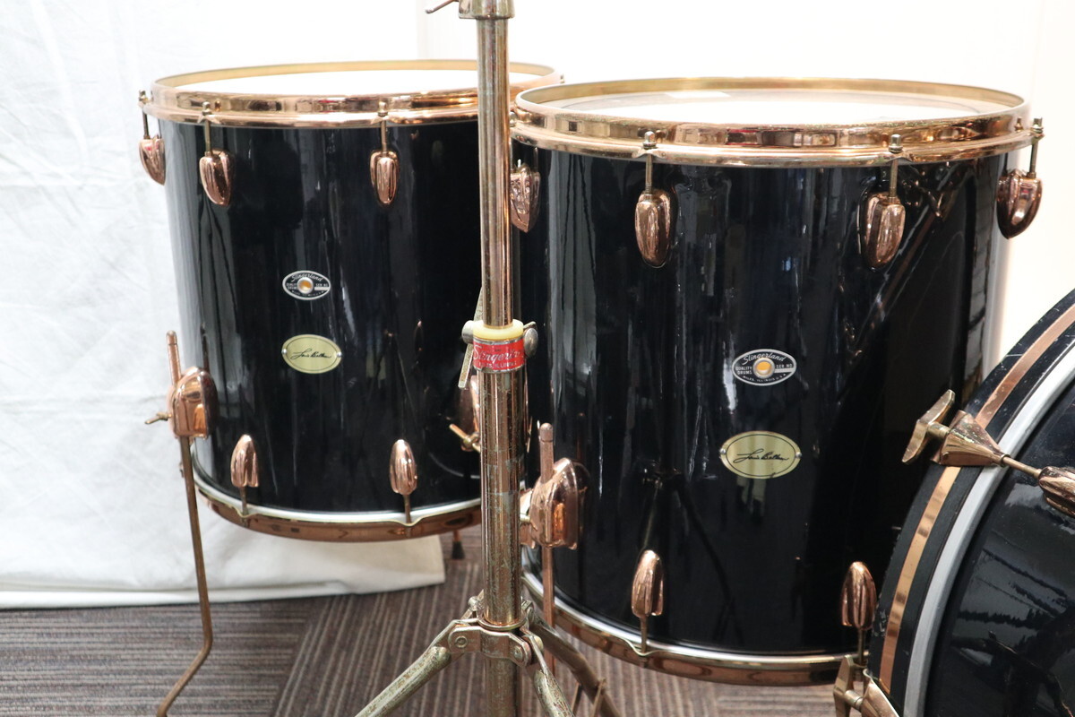 VINTAGE SLINGERLAND Late 70's Louis Bellson kit 24×14BD、13×9TT 16×16FT、16×16FT　Copper Plate HW Blakrome