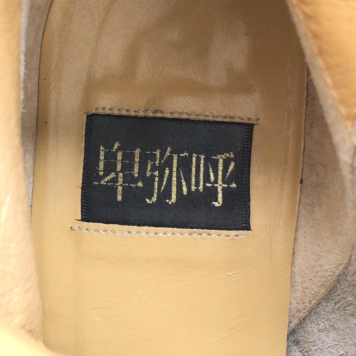 * Himiko Himiko коричневый n ключ каблук натуральная кожа гонки выше ботинки 22cm кожа ботинки сапоги сделано в Японии y2k archive japanese label