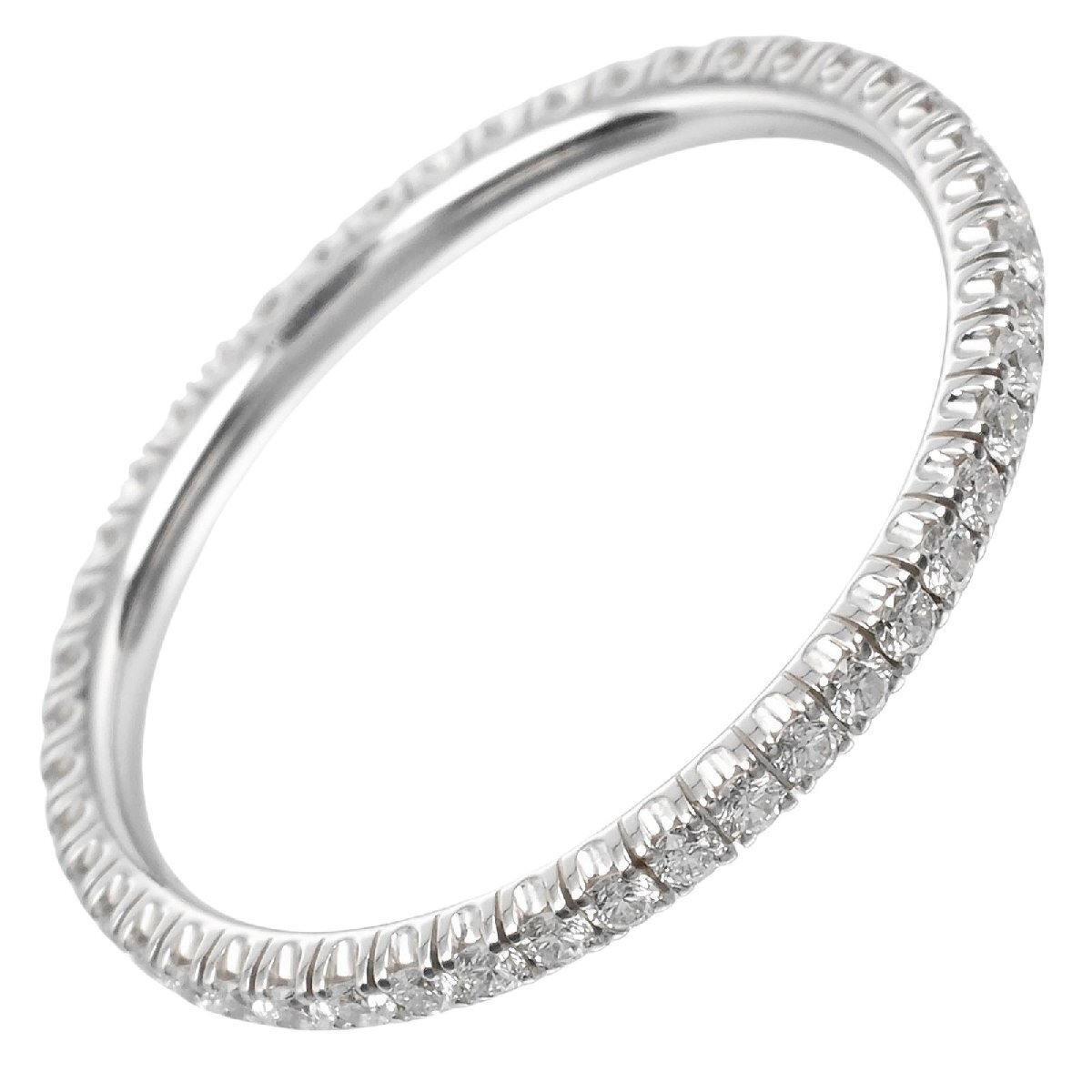 カルティエ CARTIER エタンセル フルエタニティ 7.5号 リング 指輪 K18WG ホワイトゴールド ダイヤモンド 約1.1g中古