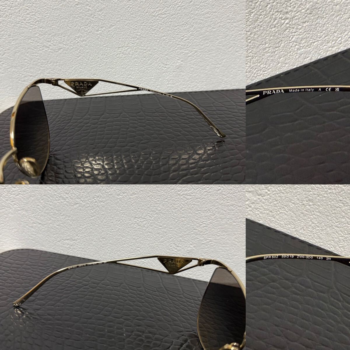PRADA プラダ シンボルサングラス ゴールドフレームブラウン PRADA プラダ シンボルサングラス ゴールドフレームブラウン
