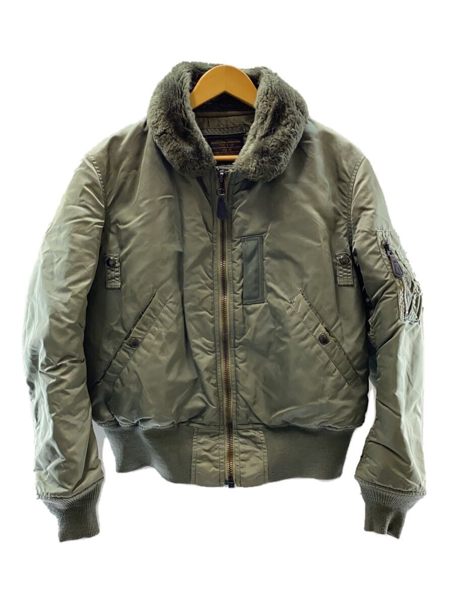 ALPHA INDUSTRIES◆フライトジャケット/38/ナイロン/KHK/8310-483250-284