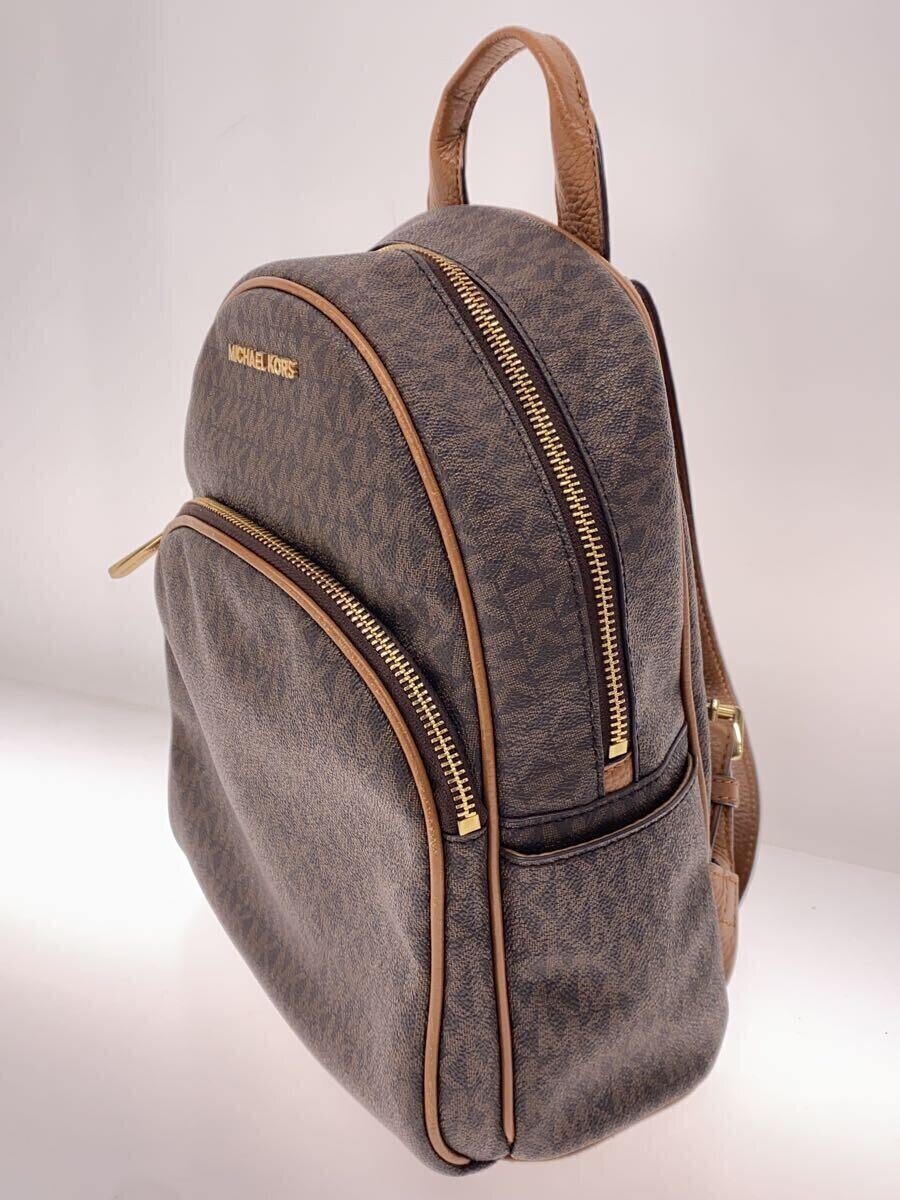 MICHAEL KORS◇ABBEY BACKPACK/リュック/PVC/BRW/MKシグネチャー MICHAEL KORS◇ABBEY BACKPACK/リュック/PVC/BRW/MKシグネチャー