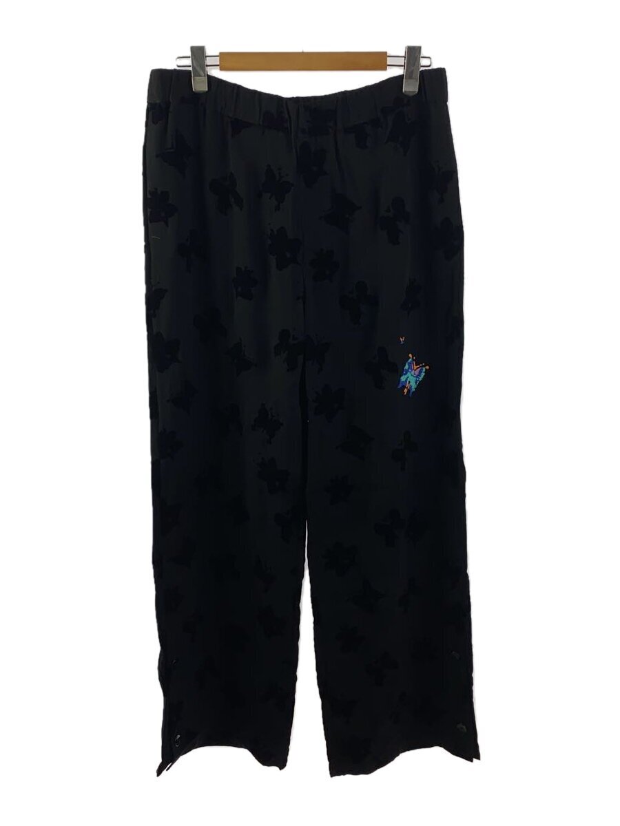 LOUIS VUITTON◆23ss/バタフライエンブロイダリー/ボトム/46/レーヨン/BLK/総柄/RM232F R60 HPFP1