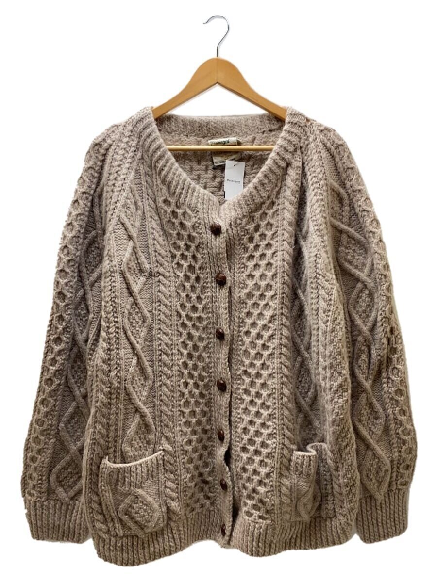 Donegal Collection/カーディガン(厚手)/XL/ウール/BEG/無地