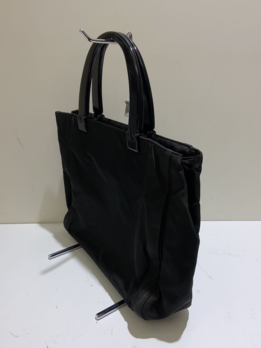 プラダ トライアングルロゴ プレート ナイロン トートバッグ PRADA◇トライアングルプレート/三角ロゴ/トートバッグ/ナイロン/BLK
