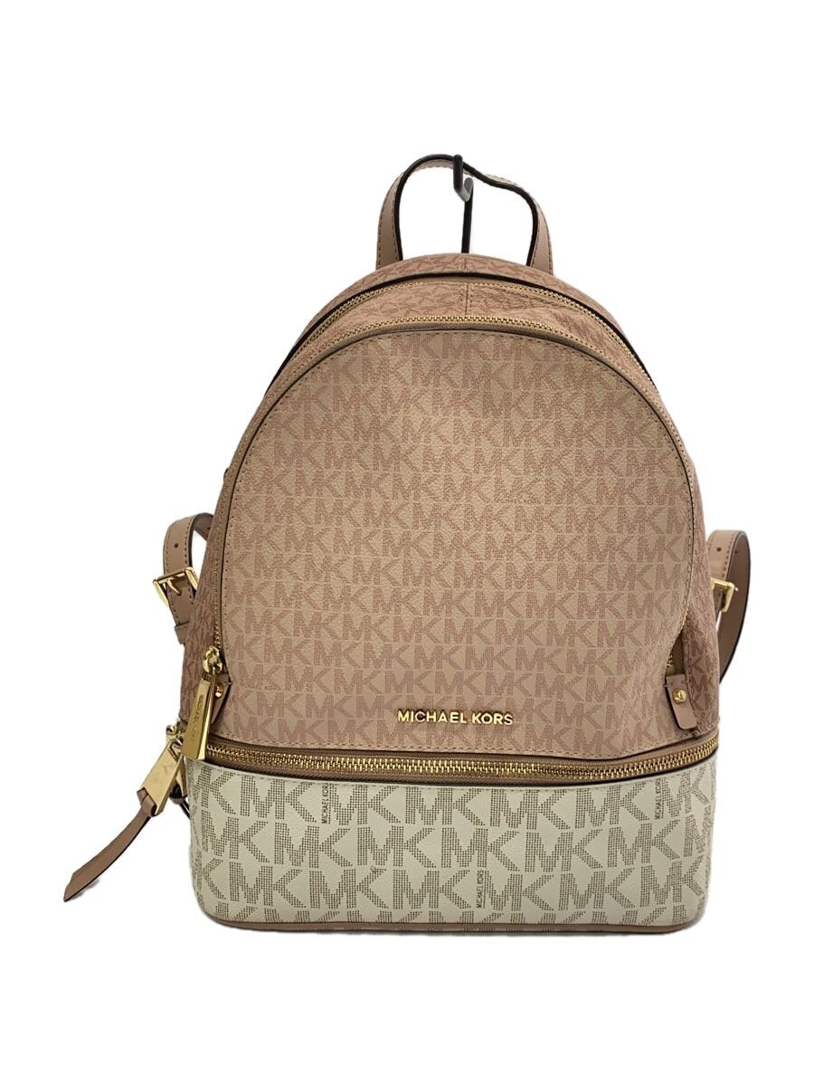 MICHAEL KORS◇RHEA ZIP MK シグネチャーバックパック/PVC/PNK MICHAEL KORS◇RHEA ZIP MK シグネチャーバックパック/PVC/PNK