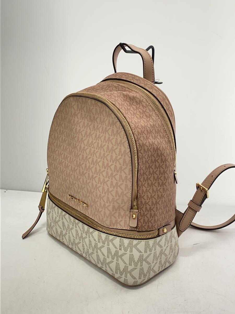 MICHAEL KORS◇RHEA ZIP MK シグネチャーバックパック/PVC/PNK MICHAEL KORS◇RHEA ZIP MK シグネチャーバックパック/PVC/PNK