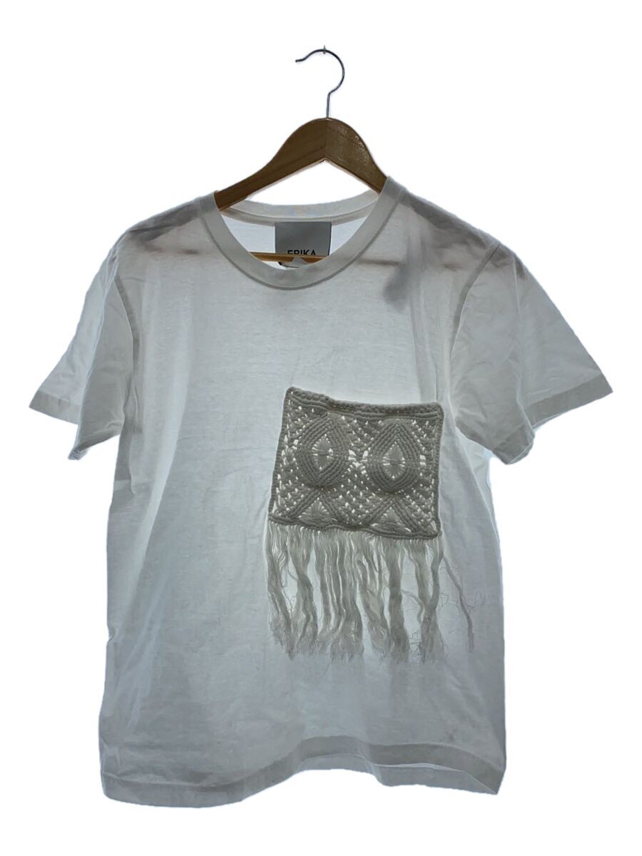 Erika Cavallini◆Tシャツ/S/コットン/WHT/無(wú)地/e0sk01