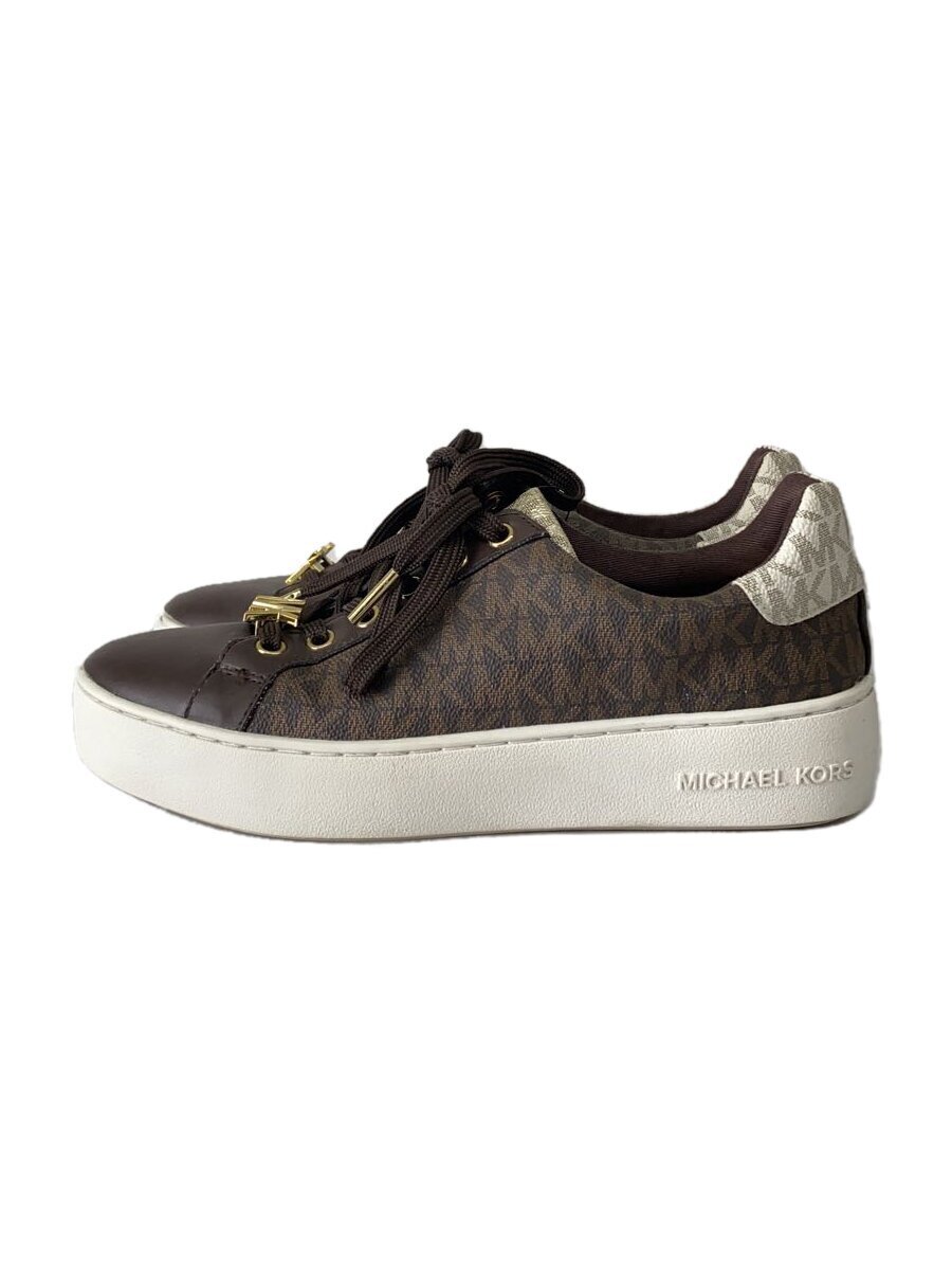MICHAEL KORS◆ローカットスニーカー/6.5M/ブラウン/レザー/BF21J