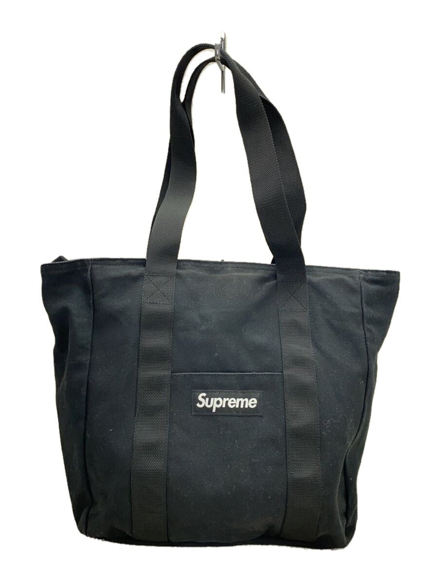 Supreme◆トートバッグ/キャンバス/BLK
