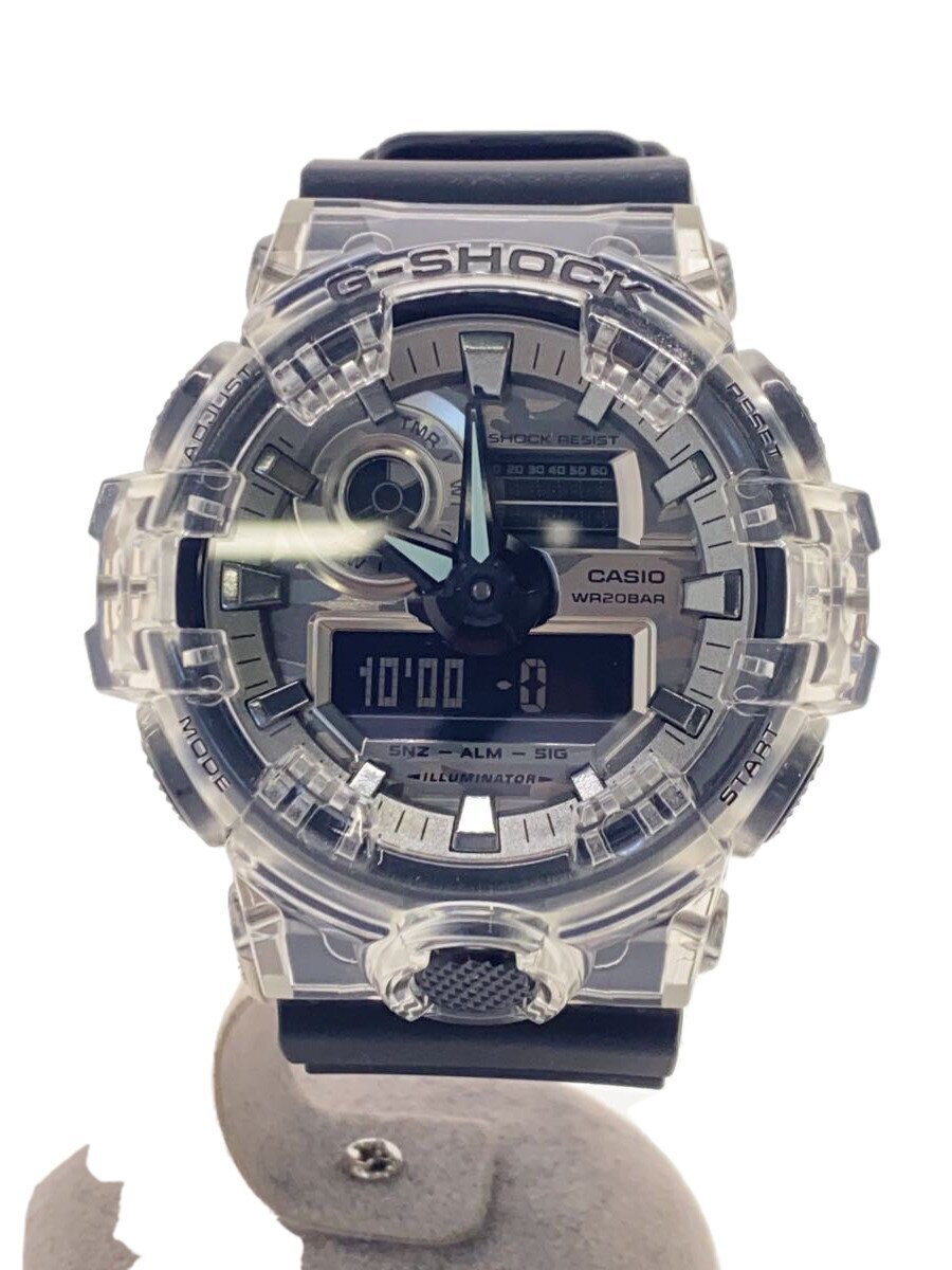 CASIO◆クォーツ腕時計_G-SHOCK/デジアナ/-/GRY/BLK