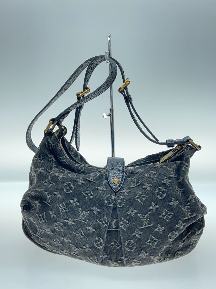 LOUIS VUITTON◇スライトリー_モノグラム・デニム_BLK/デニム LOUIS VUITTON◇スライトリー_モノグラム・デニム_BLK/デニム