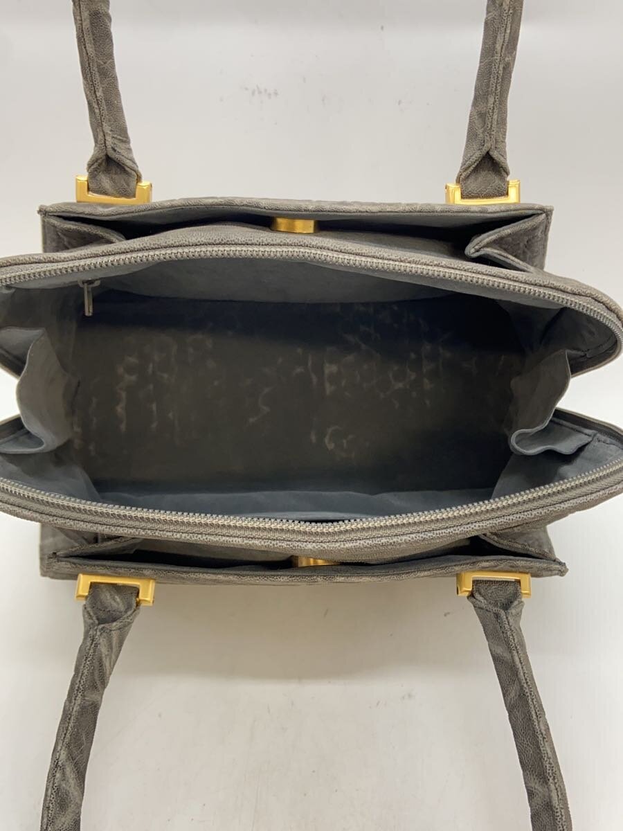 JRA/象革/エレファントレザー/ハンドバッグ/レザー/グレー JRA/象革/エレファントレザー/ハンドバッグ/レザー/グレー