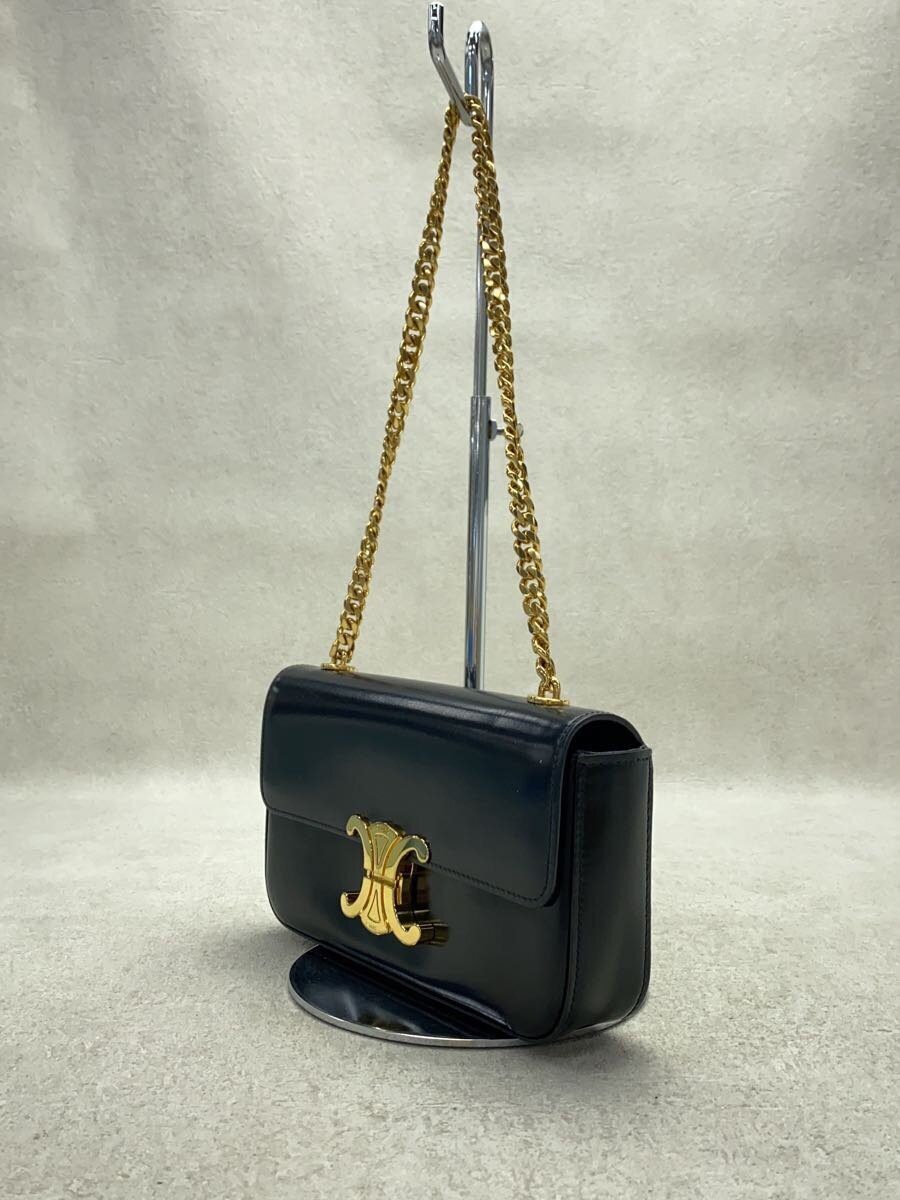 CELINE◇ショルダーバッグ/レザー/ブラック/トリオンフ/セリーヌ CELINE◇ショルダーバッグ/レザー/ブラック/トリオンフ/セリーヌ