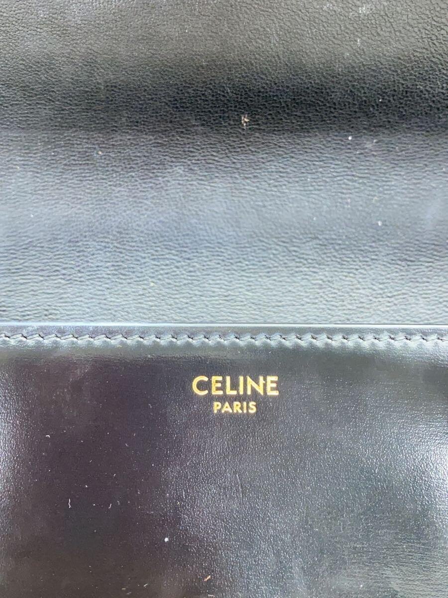 CELINE◇ショルダーバッグ/レザー/ブラック/トリオンフ/セリーヌ CELINE◇ショルダーバッグ/レザー/ブラック/トリオンフ/セリーヌ