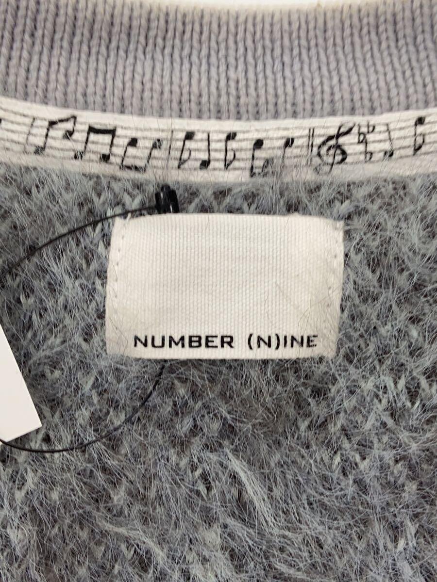 !_NUMBER (N)INE* перо мех ya-n Leopard ja пояс -z вязаный кардиган /1/ нейлон /GRY/ Leopard 