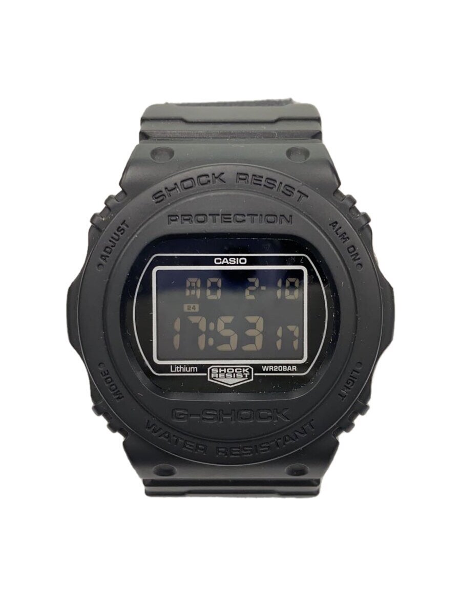 CASIO◆クォーツ腕時計/デジタル/キャンバス/BLK/BLK/DW-5750E