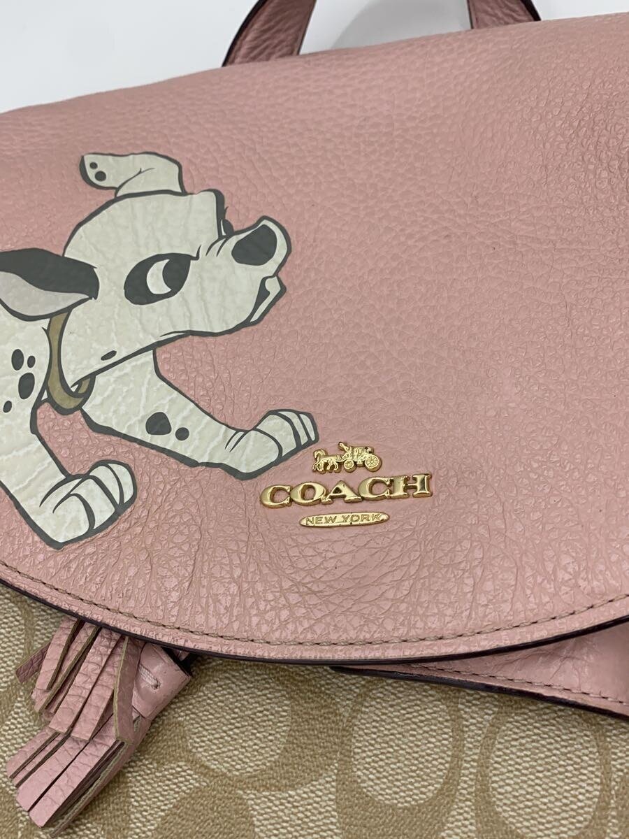 COACH◇101匹わんちゃん/リュック/PVC/ベージュ/モノグラム COACH◇101匹わんちゃん/リュック/PVC/ベージュ/モノグラム