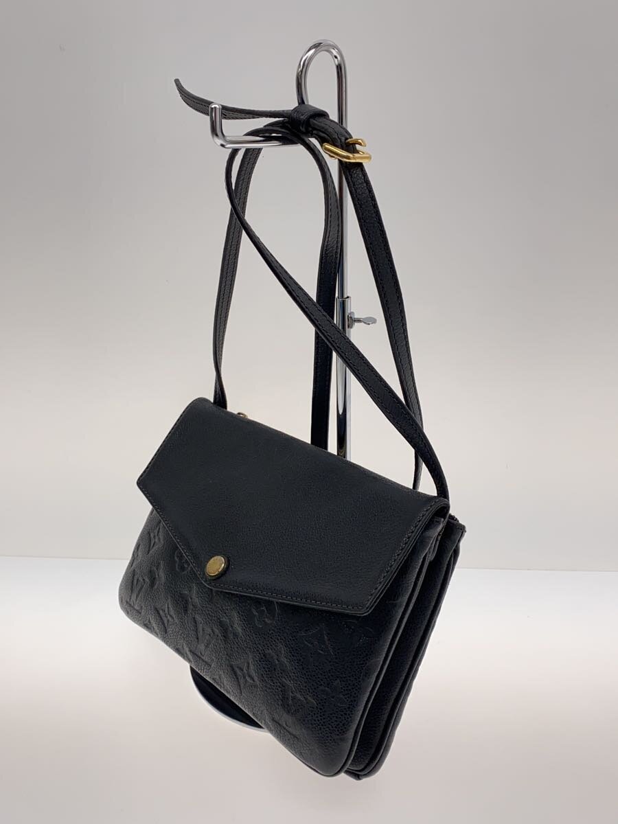 ブラック アンプレント レザー ショルダーバッグ LOUIS VUITTON◇ツインセット_モノグラム・アンプラント