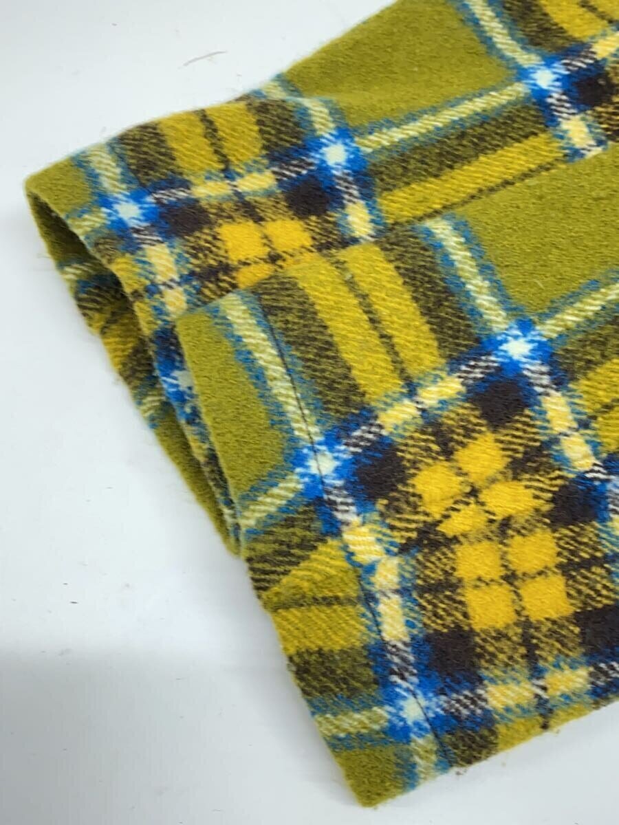 tricot COMME des GARCONS◆ピーコート/S/ウール/YLW/チェック/TR-J026