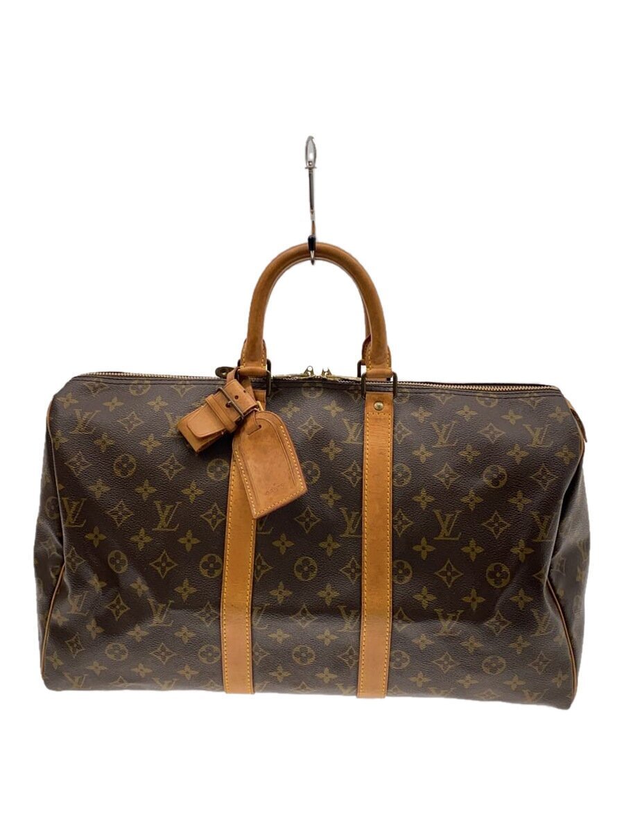LOUIS VUITTON◆キーポル45_モノグラム・キャンバス_BRW/PVC/BRW