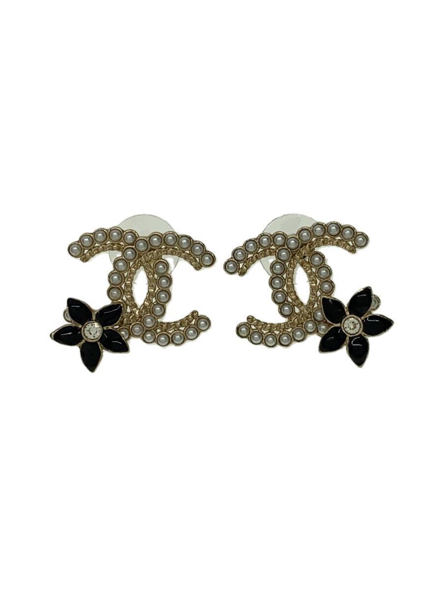 CHANEL◆ピアス/ココマーク/フラワー/パール/A22K/GLD/レディース/B09622/箱付//