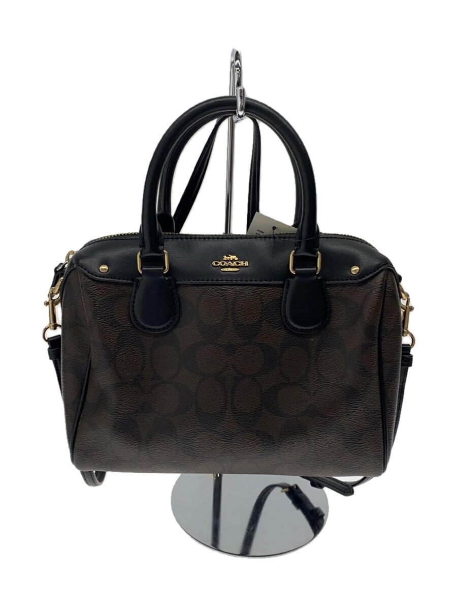 COACH◆ボストンバッグ_シグネチャー/-/BRW/総柄