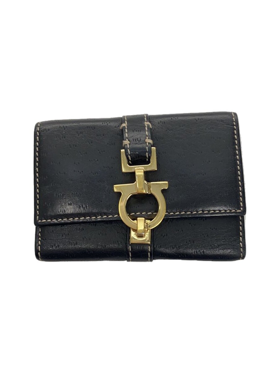 Salvatore Ferragamo◆キーケース/レザー/BLK/レディース