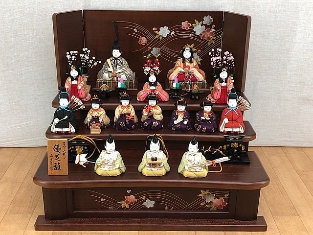 G2389M ひな人形 優花雛 真多呂作 古今人形 十五人飾り 欠品 G2389M ひな人形 優花雛 真多呂作 古今人形 十五人飾り 欠品
