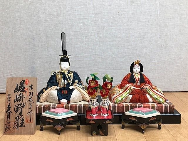 G2445S ひな人形 金彩 嵯峨野雛 木村安子作 木目込雛人形 東京久 G2445S ひな人形 金彩 嵯峨野雛 木村安子作 木目込雛人形 東京久
