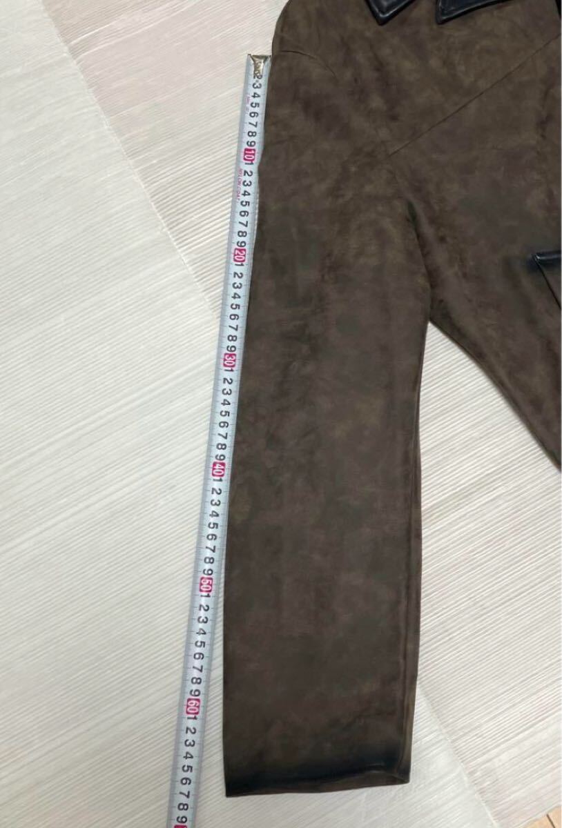 送料無料 新品 ZARA ウォッシュ加工フェイクレザージャケット USサイズ L_画像6