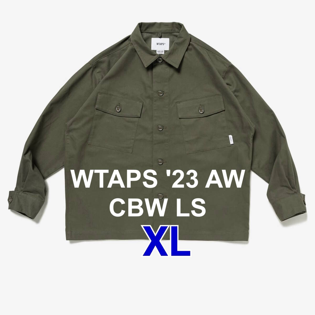 WTAPS CBW LS OLIVE DRAB XL WTaps милитари рубашка оливковый гонг b Vintage 