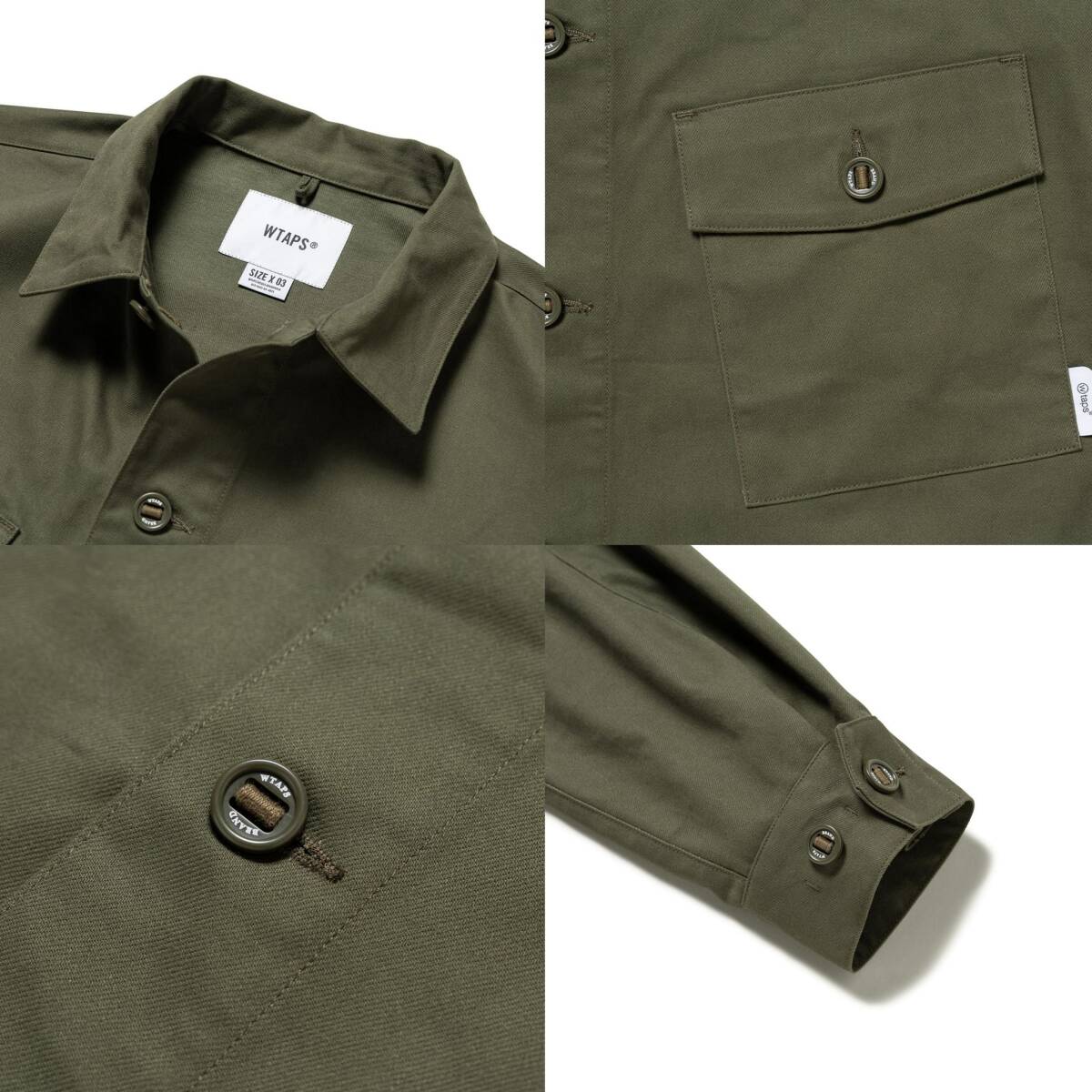WTAPS CBW LS OLIVE DRAB XL WTaps милитари рубашка оливковый гонг b Vintage 