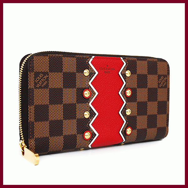 送料無料 本物 美品 LOUIS VUITTON ルイヴィトン ダミエ カラコラム ジッピー ウォレット N60145 2018年秋冬限定 長財布