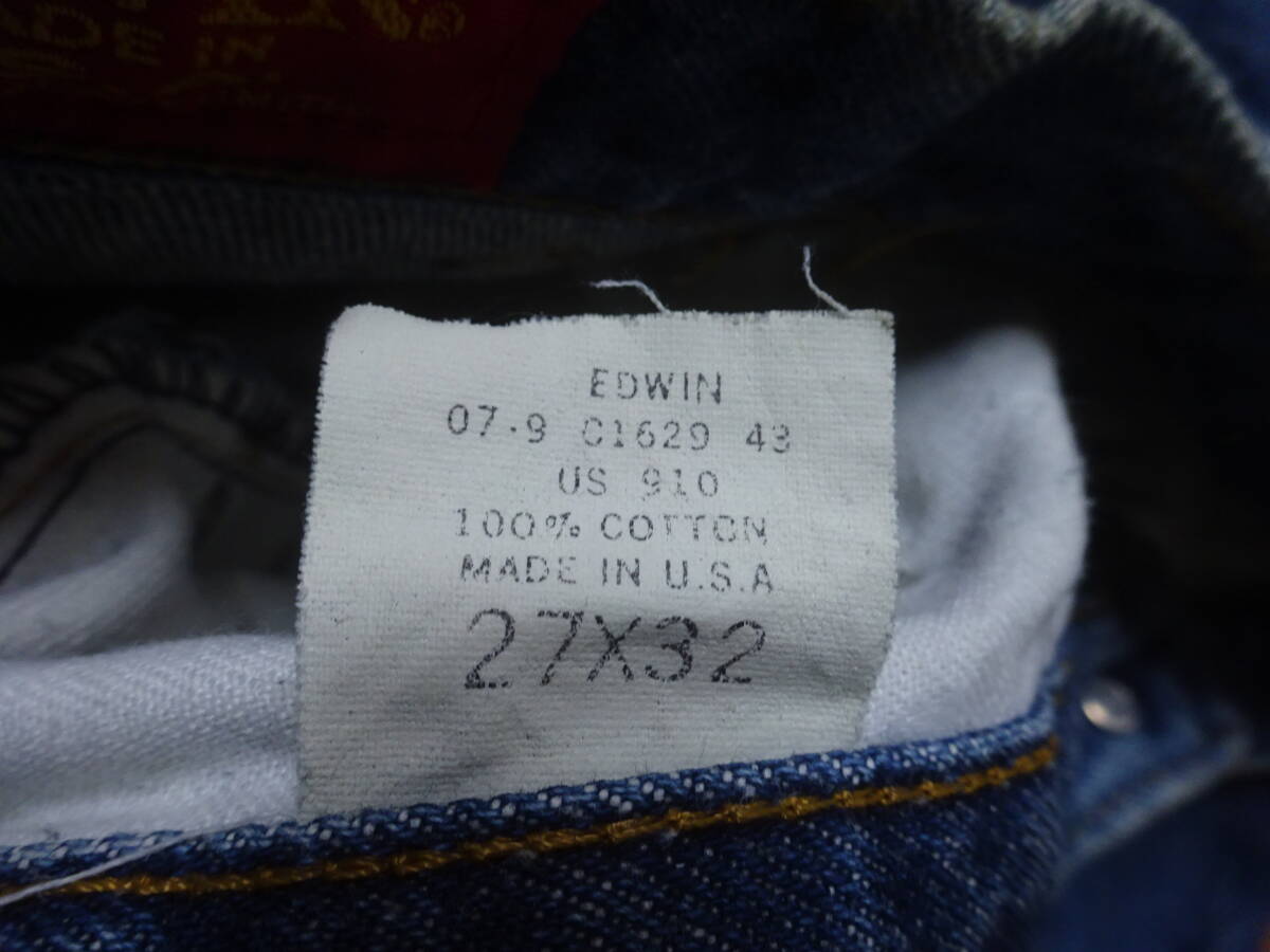 #E-39 #EDWIN MADE IN U.S.A. Denim брюки размер 27 дюймовый 