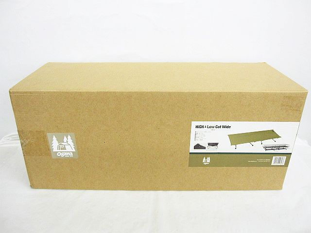 未開封 未使用 ogawa オガワ ハイ＆ローコットワイド 1984-70 コット 寝具 アウトドア キャンプ サンドベージュ色 新品 保管品