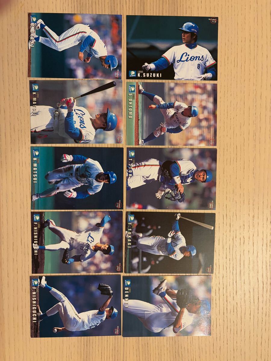  сосна . запад . Suzuki . восток маленький .1999 год Seibu лев z Professional Baseball chip s Calbee осмотр BBM epoch 1st бейсбол карта 