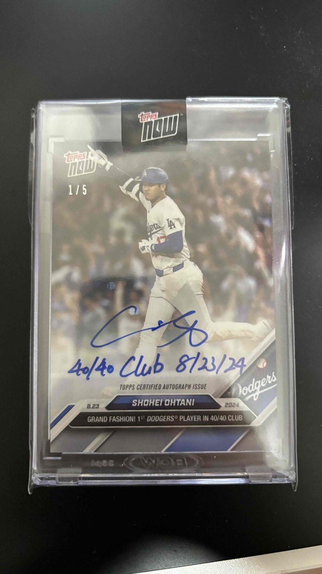 5シリ】2024 Topps Now 大谷翔平 shohei ohtani 40/40 club 40号 5シリ】2024 Topps Now 大谷翔平 shohei ohtani 40/40 club 40号