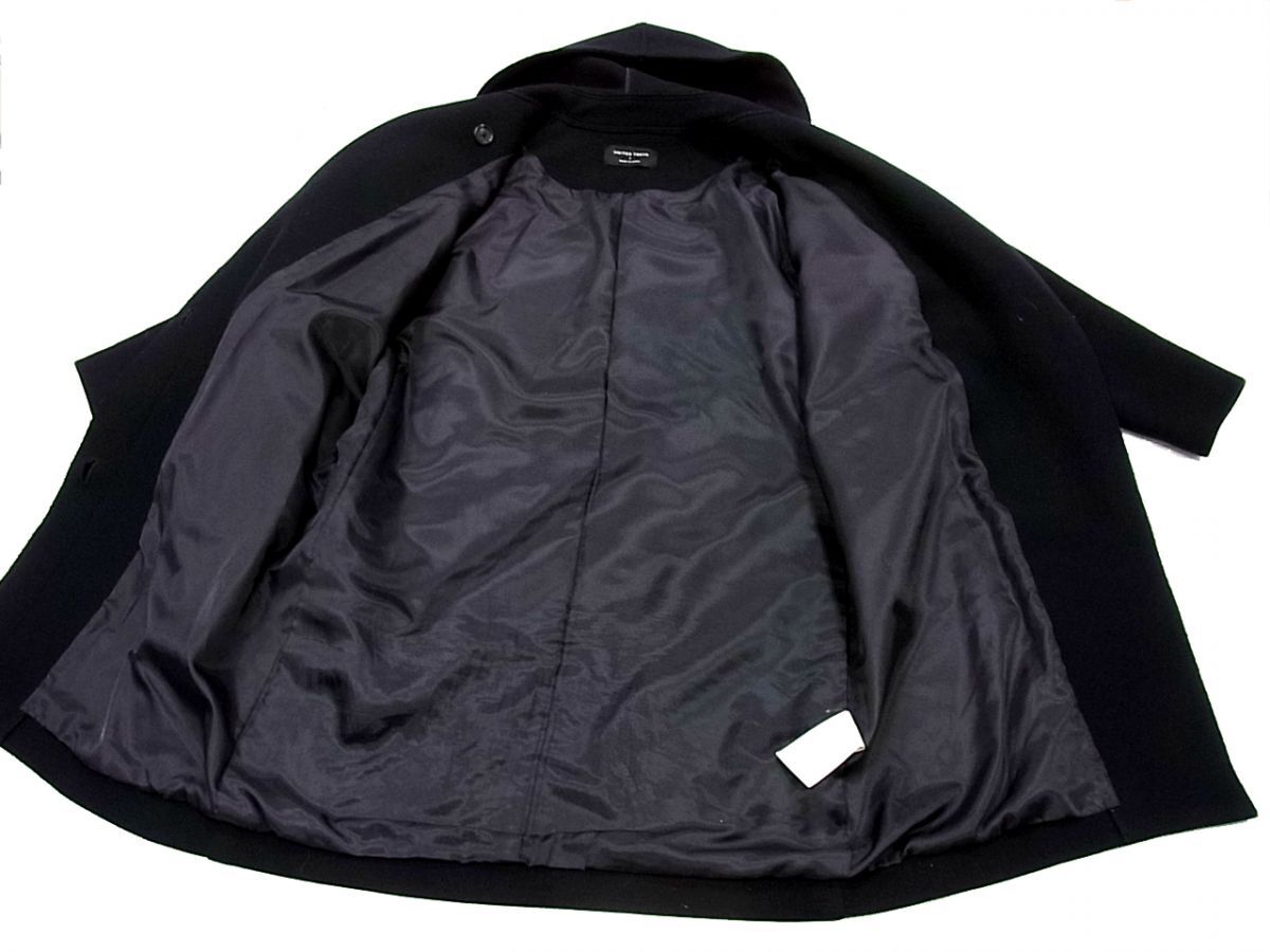 ■UNITED TOKYO フーデットロングコート カシミヤ混ウール素材 オーバーサイズ 冬物 レディース ユナイテッドトウキョウ_画像4